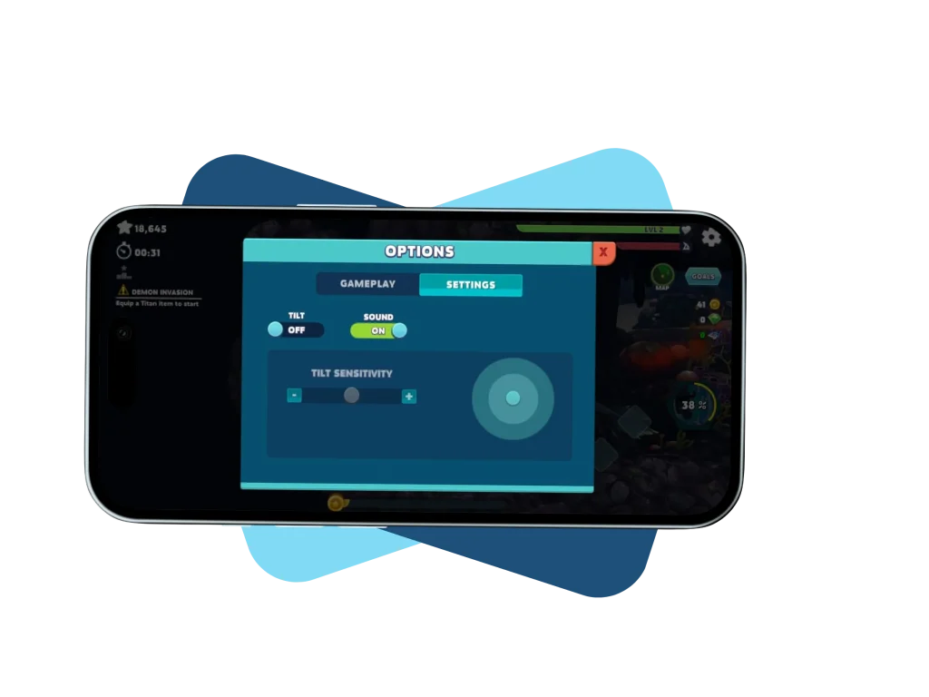Improved Tilt Control and Sensitivity