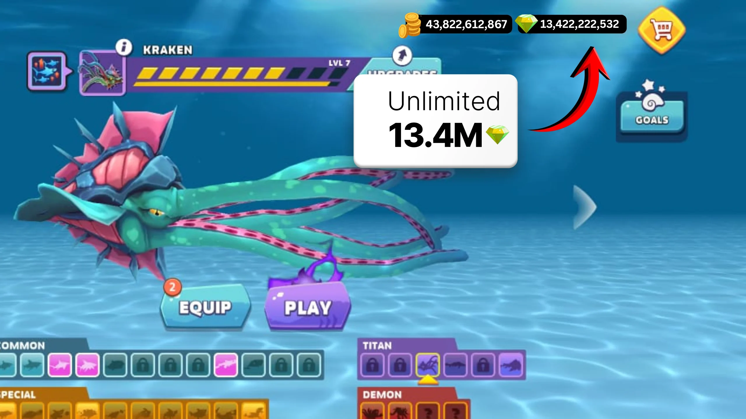 Get 999,999,999 gems in Hungry Shark Evolution