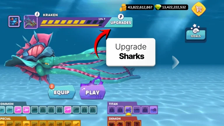 Upgrades in Hungry Shark Evolution